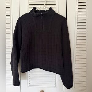 Lululemon Lab Textured Grid Fleece Half Zip - Black